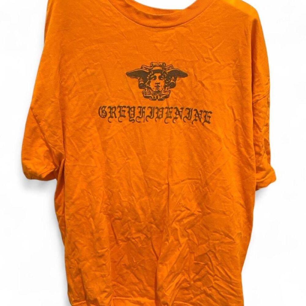 G59-records Men's Orange and Yellow T-shirt